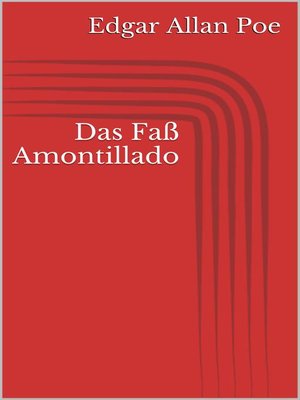cover image of Das Faß Amontillado